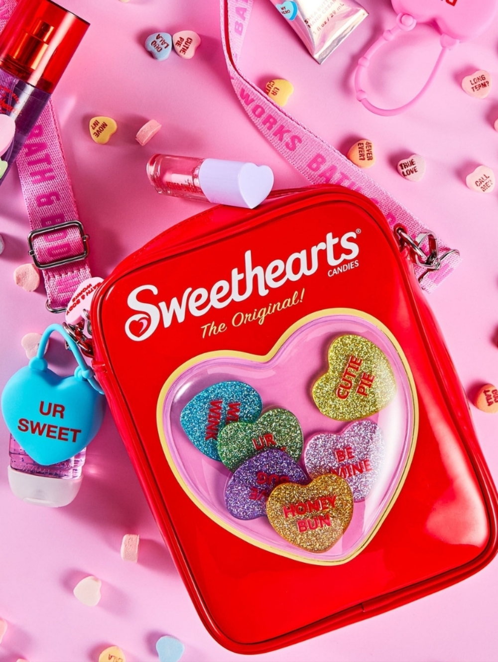 Sweethearts Red Heart Crossbody Bag